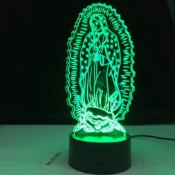 Christian Lamp Virgin Mary 13 Christian Lamp Virgin Mary -Lord's Guidance green virgin mary lamp lord s guidance