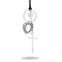 Cross For Car Guardian Angel Charm