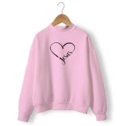 Christian Sweatshirt Jesus Heart 15 Christian Sweatshirt Jesus Heart -Lord's Guidance heart jesus sweatshirt pink
