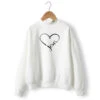 Christian Sweatshirt Jesus Heart 2 Christian Sweatshirt Jesus Heart -Lord's Guidance heart jesus sweatshirt white