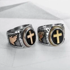Christian Ring Holy Cross Signet Ring 12 Christian Ring Holy Cross Signet Ring -Lord's Guidance holy cross signet rings