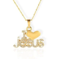 Women's Christian Necklace I Love Jesus