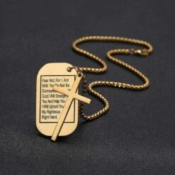 Men's Christian Necklace Isaiah 41:10 -Lord's Guidance isaiah 41 10 necklace lord s guidance