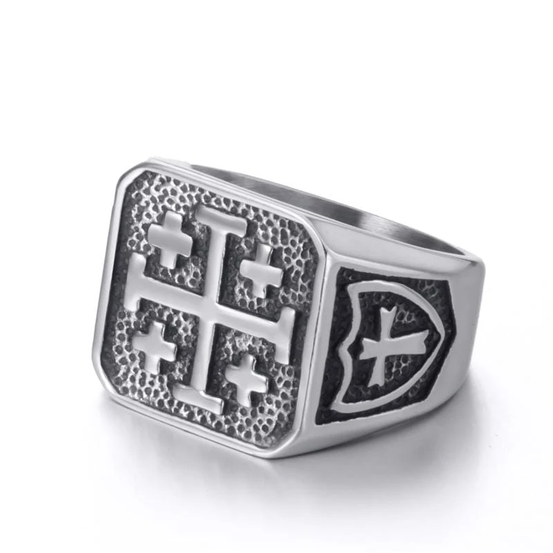 Christian Ring Jerusalem Cross 4 Christian Ring Jerusalem Cross - Image 2