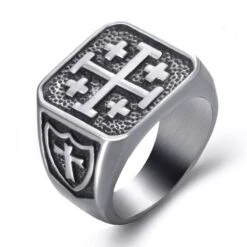 Christian Ring Jerusalem Cross