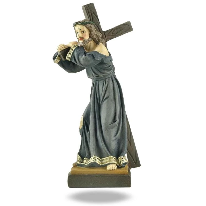 Christian Figurine Jesus Bearing His Cross 3 Christian Figurine Jesus Bearing His Cross