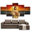 Christian Canvas Art Jesus And The Lamb 2 Christian Canvas Art Jesus And The Lamb -Lord's Guidance jesus christ canvas art
