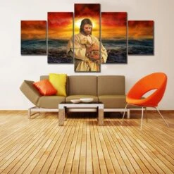 Christian Canvas Art Jesus And The Lamb 9 Christian Canvas Art Jesus And The Lamb -Lord's Guidance jesus christ canvas art lords guidance