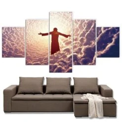 Christian Canvas Art Jesus In The Clouds
