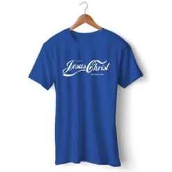 Christian T-Shirt Jesus Christ Coca Cola 11 Christian T-Shirt Jesus Christ Coca Cola -Lord's Guidance jesus christ coca cola shirt blue