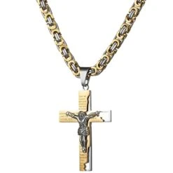 Men's Christian Necklace Jesus (Golden)