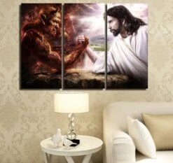 Christian Canvas Art Good Against Evil -Lord's Guidance jesus framed wall art lords guidance