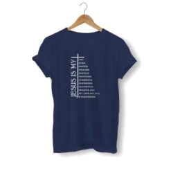 Christian T-Shirt He Is My Everything 16 Christian T-Shirt He Is My Everything -Lord's Guidance jesus is my everything shirt navy
