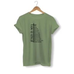 Christian T-Shirt He Is My Everything 18 Christian T-Shirt He Is My Everything -Lord's Guidance jesus is my everything shirt olive