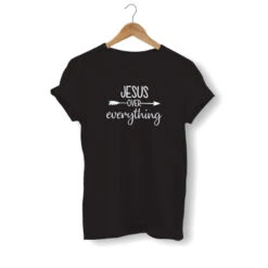Christian T-Shirt Jesus Over Everything 16 Christian T-Shirt Jesus Over Everything -Lord's Guidance jesus over everything shirt black