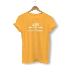 Christian T-Shirt Jesus Over Everything 21 Christian T-Shirt Jesus Over Everything -Lord's Guidance jesus over everything shirt yellow