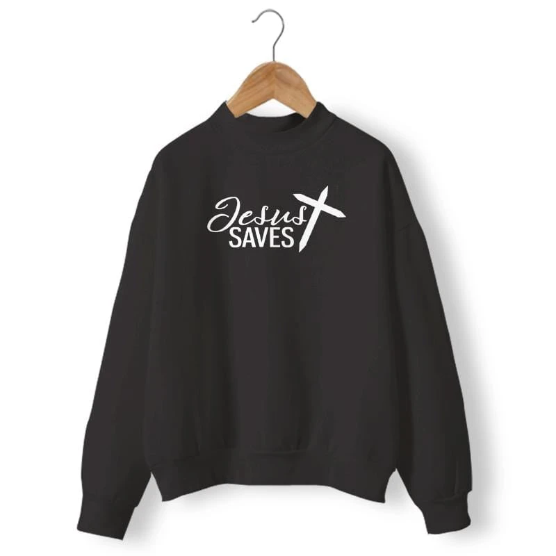 Christian Sweatshirt Jesus Saves 5 Christian Sweatshirt Jesus Saves - Image 3