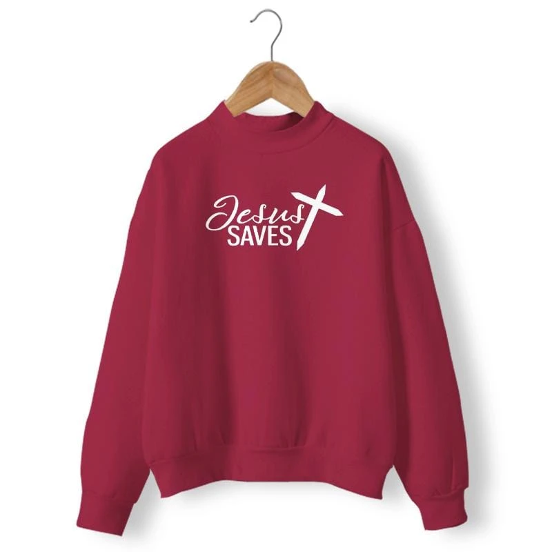 Christian Sweatshirt Jesus Saves 9 Christian Sweatshirt Jesus Saves - Image 7