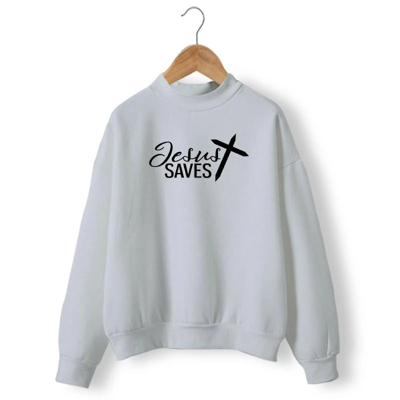 Christian Sweatshirt Jesus Saves 6 Christian Sweatshirt Jesus Saves - Image 4
