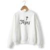 Christian Sweatshirt Jesus 1 Christian Sweatshirt Jesus -Lord's Guidance jesus sweat white