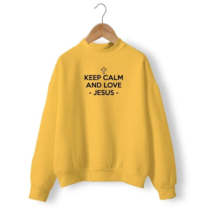 Christian Sweatshirt Keep Calm And Love Jesus 7 Christian Sweatshirt Keep Calm And Love Jesus - Image 5