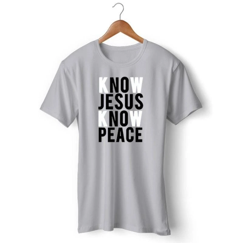 Christian T-Shirt Know Jesus Know Peace 4 Christian T-Shirt Know Jesus Know Peace - Image 2
