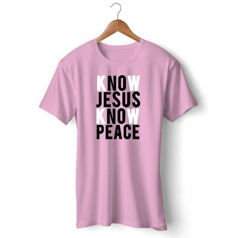 Christian T-Shirt Know Jesus Know Peace 8 Christian T-Shirt Know Jesus Know Peace - Image 6
