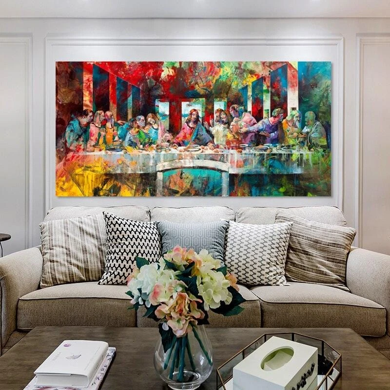 Christian Canvas Art The Last Supper Multicolor 4 Christian Canvas Art The Last Supper Multicolor - Image 2