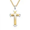 Men's Christian Necklace Layered Gold 1 Men's Christian Necklace Layered Gold -Lord's Guidance layered cross necklace gold lord s guidance