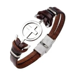 Men's Cross Bracelet Hollow