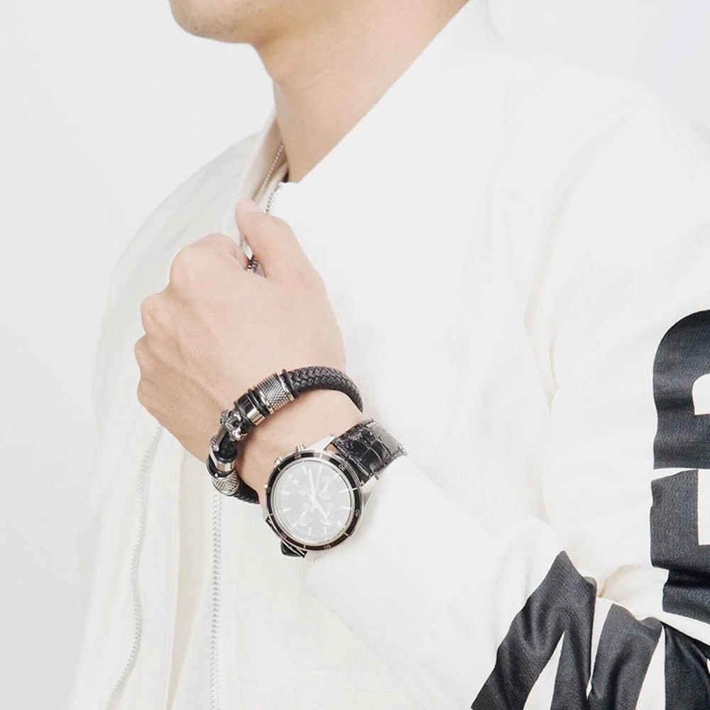 Men's Cross Bracelet Leather Medieval 6 Men's Cross Bracelet Leather Medieval - Image 4