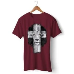 Christian T-Shirt Lion Of Judah 15 Christian T-Shirt Lion Of Judah -Lord's Guidance lion cross t shirt burgundy 394d9a0d 26a9 408f 9983 2c4c1752bb52
