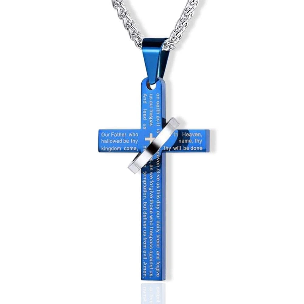 Men's Christian Necklace Lord's Prayer Ring 7 Men's Christian Necklace Lord's Prayer Ring - Image 5