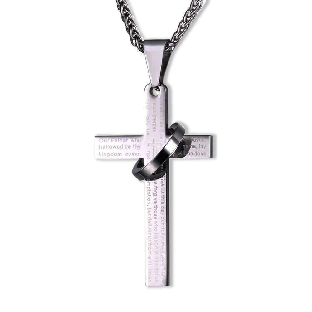 Men's Christian Necklace Lord's Prayer Ring 6 Men's Christian Necklace Lord's Prayer Ring - Image 4