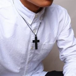 Men's Christian Necklace Lord's Prayer Cross 11 Men's Christian Necklace Lord's Prayer Cross -Lord's Guidance lords prayer with cross necklace lords guidance