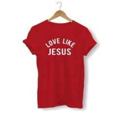 Christian T-Shirt Love Like Jesus 21 Christian T-Shirt Love Like Jesus -Lord's Guidance love like jesus shirt red