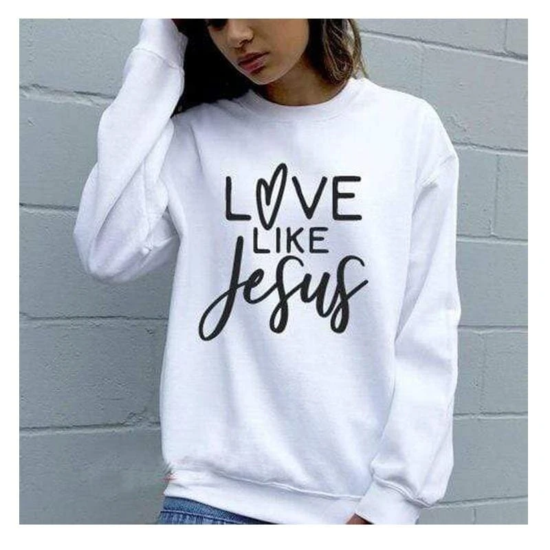 Christian Sweatshirt Love Like Jesus 4 Christian Sweatshirt Love Like Jesus - Image 2