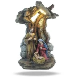 Christian Figurine Jesus Mary Joseph (LED)