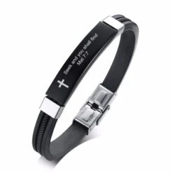 Bible Verse Bracelet Matthew 7:7 (Silicone)