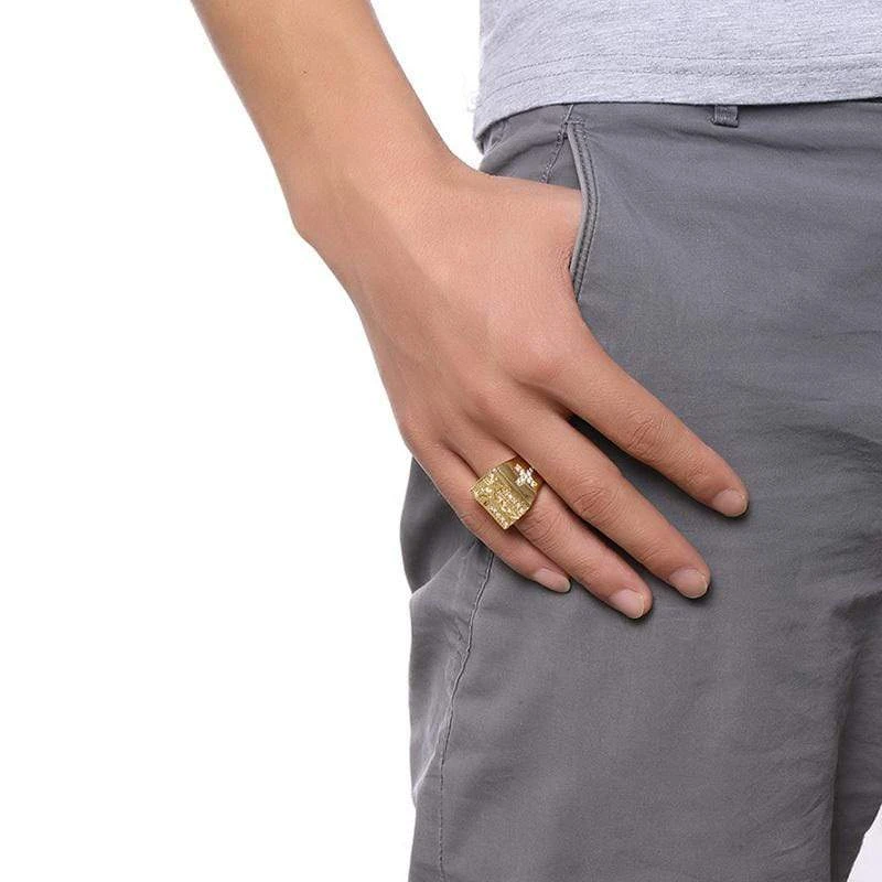 Christian Ring Crucifix Signet Ring 5 Christian Ring Crucifix Signet Ring - Image 3