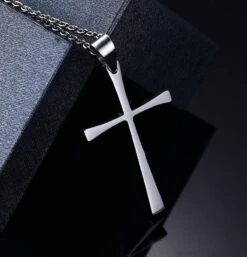 Men's Christian Necklace Stainless Steel 7 Men's Christian Necklace Stainless Steel -Lord's Guidance men s christian cross pendant stainless steel lord s guidance