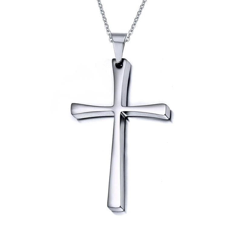 Men's Christian Necklace Stainless Steel 3 Men's Christian Necklace Stainless Steel