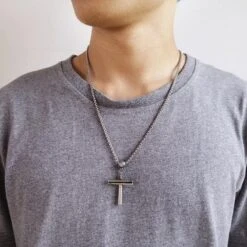 Men's Christian Necklace Baseball Bat (Silver) 5 Men's Christian Necklace Baseball Bat (Silver) -Lord's Guidance mens baseball bat cross necklace lord s guidance 7a5466be 3e27 4077 8b0f 6ebf5d33d738