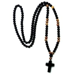 Men's Christian Necklace Rosary Bead