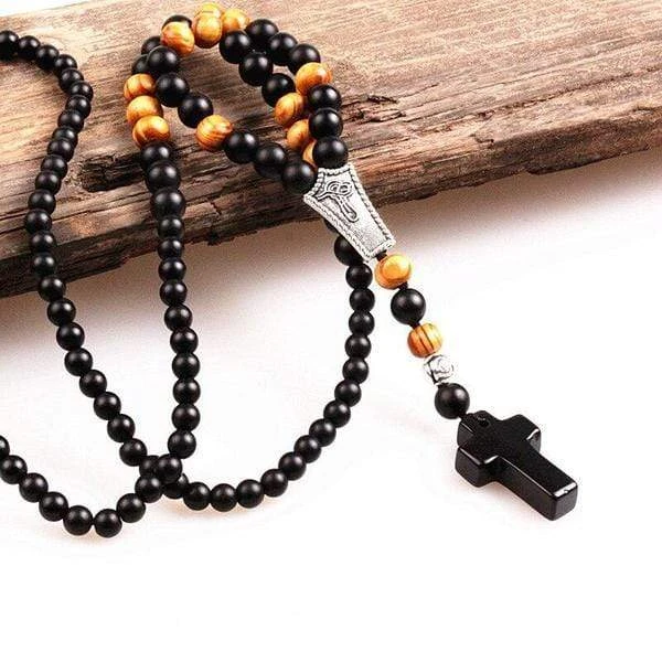 Men's Christian Necklace Beaded Necklace 4 Men's Christian Necklace Beaded Necklace - Image 2