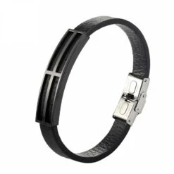 Men's Cross Bracelet Black Cross
