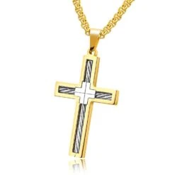 Men's Christian Necklace Wire (Golden)
