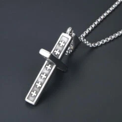 Men's Christian Necklace Second Coming 7 Men's Christian Necklace Second Coming -Lord's Guidance mens christian cross necklace stainless steel lord s guidance