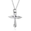 Men's Christian Necklace Cross And Wings