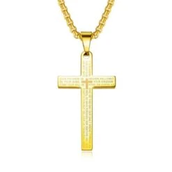 Men's Christian Necklace Lord's Prayer (Golden)
